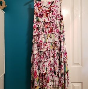 Colorful|Ruffle layered skirt